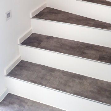 Laminatboden auf Treppe