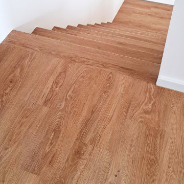 Laminat auf Treppestufen